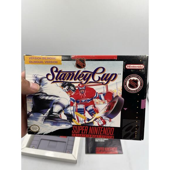 NHL Stanley Cup (SNES, 1993) Complete With Manual Tested Excellent Condition - Picture 14 of 15